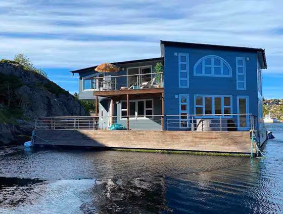 Luxury floating house, Norway